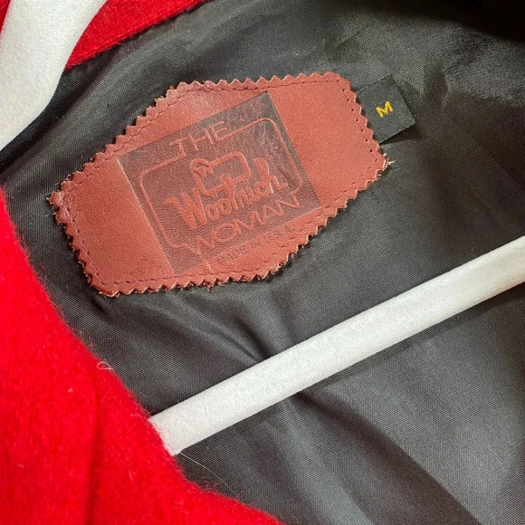 Vintage Woolrich Wool Jacket Women’s Medium Red Coat Mohair Made in the USA - Picture 3 of 9